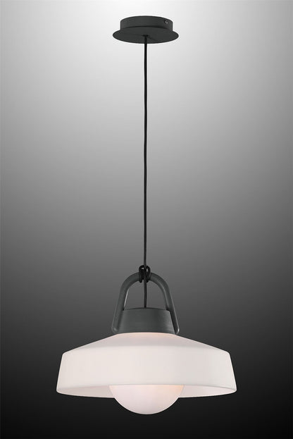 Mantra Fusion M6212 Kinke Pendant, 1 x E27, IP65, Anthracite, 2yrs Warranty