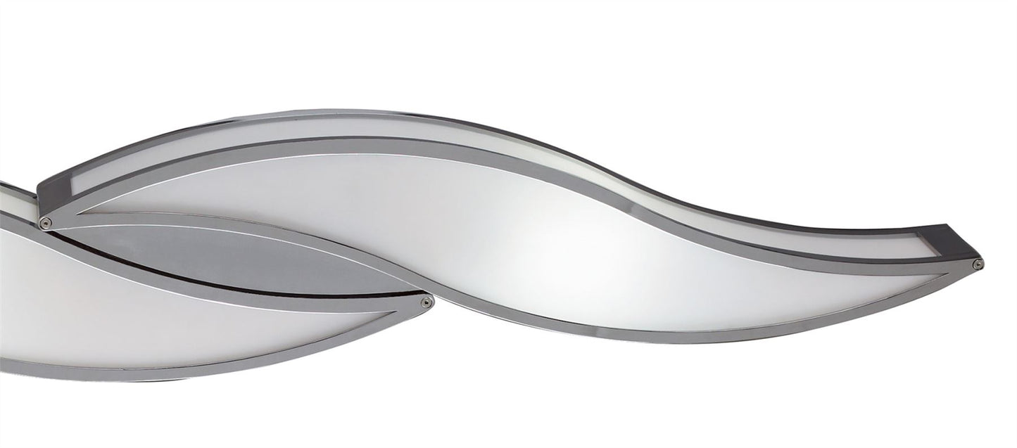 Mantra M0671 Sintesys Wall Light E27 2 Light E27 Large, Polished Chrome/White Acrylic