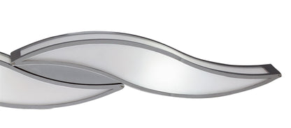 Mantra M0671 Sintesys Wall Light E27 2 Light E27 Large, Polished Chrome/White Acrylic