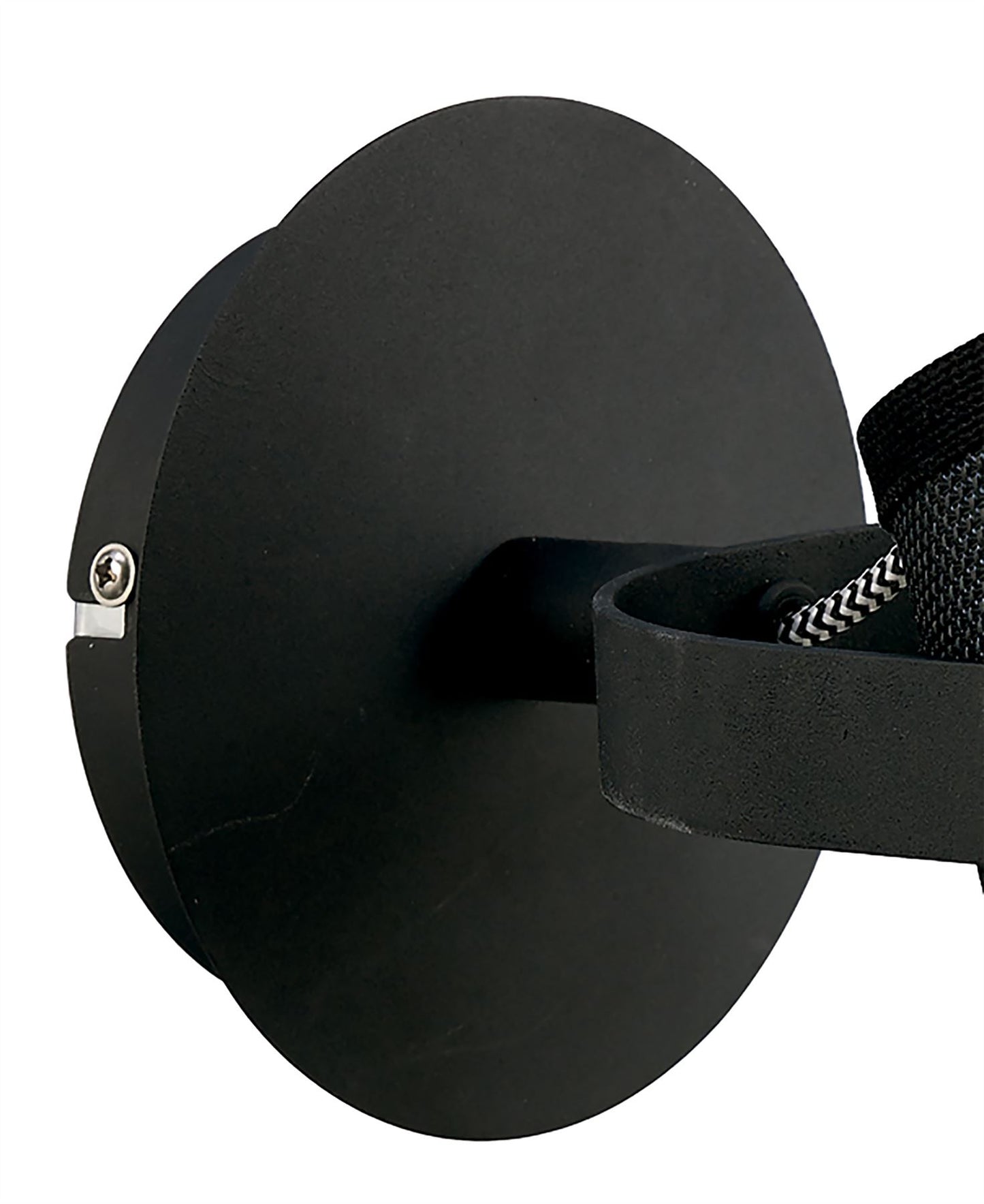 Mantra M4925 Nordica Wall Light with Black Shade 1 Light E27, Matt Black/Beech with Black Shade