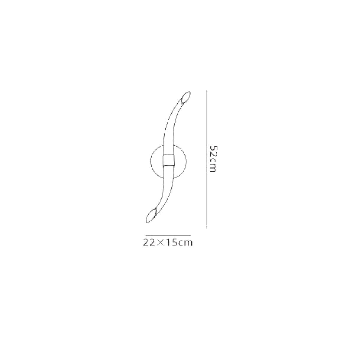 Mantra Armonia Wall Light Wave, 12W LED, 3000K, 900lm, Polished Chrome/Frosted Acrylic, 3yrs Warranty