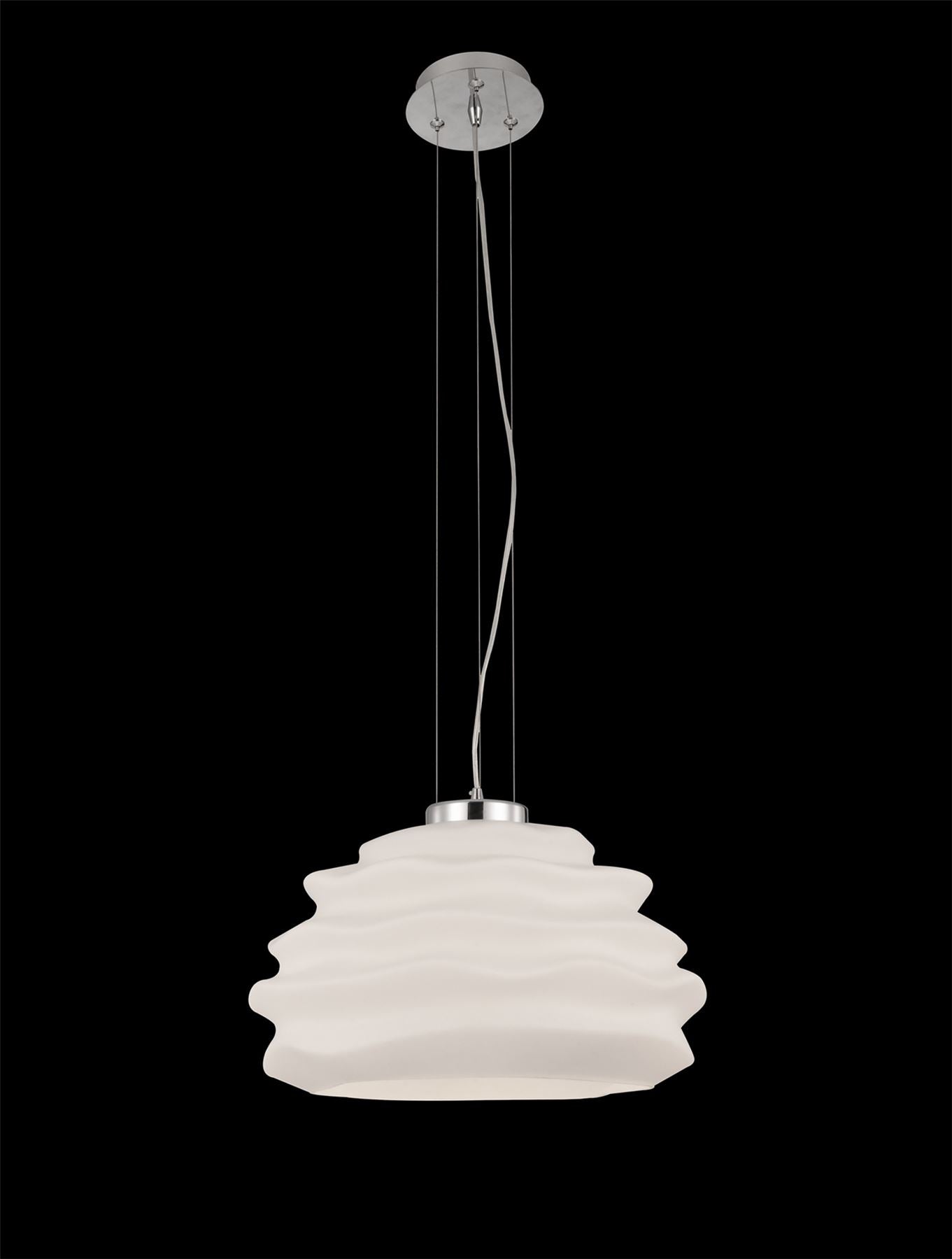 Mantra Fusion M6274 Nubole Pendant 40cm Round, 1 x E27 (Max 60W), Opal White