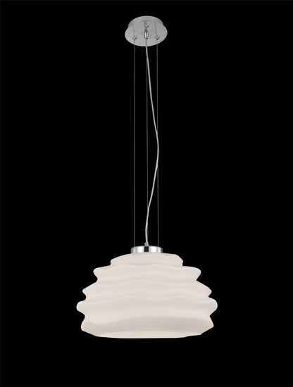 Mantra Fusion M6274 Nubole Pendant 40cm Round, 1 x E27 (Max 60W), Opal White