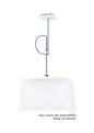 Mantra M5300 Habana Telescopic Square Pendant 1 Light WITHOUT SHADE E27, Matt White/Polished Chrome