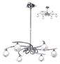 Mantra M0801 Fragma Telescopic Semi Flush Convertible 6 Light G9, Polished Chrome