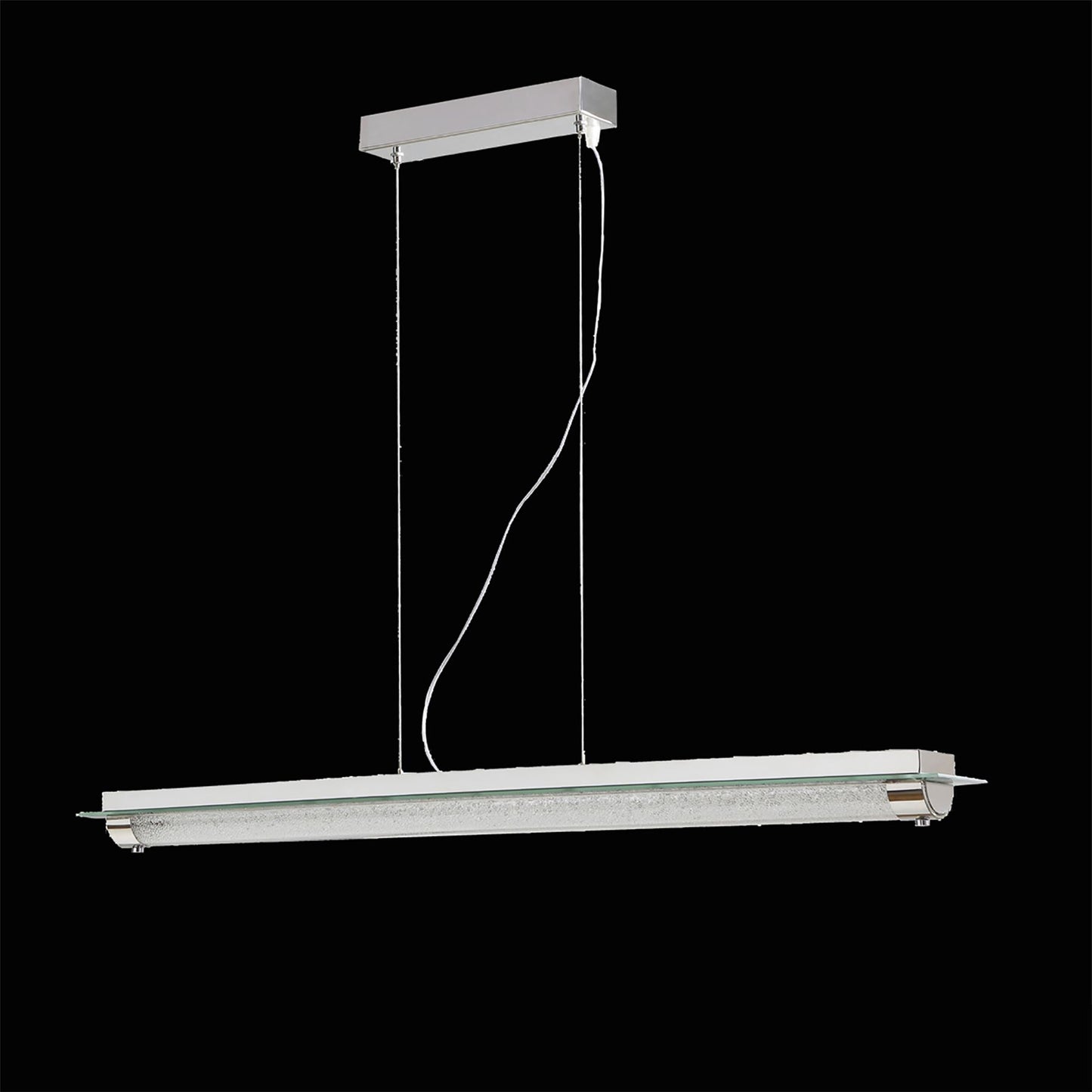 Mantra Fusion Tube Pendant 26W LED 4000K Polished Chrome/Sand Diamond, 2000lm, 3yrs Warranty