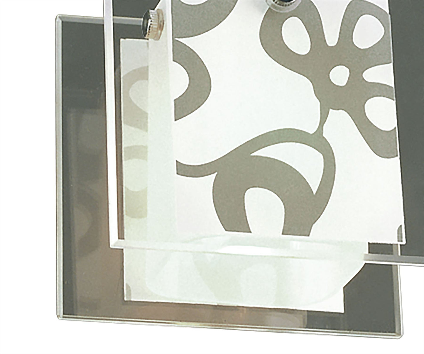Mantra Euphoria Ceiling 1 Light L1/SGU10, Polished Chrome/Opal White Glass, CFL Lamps INCLUDED