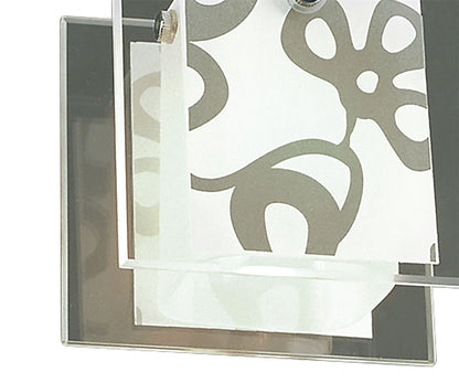 Mantra Euphoria Ceiling 1 Light L1/SGU10, Polished Chrome/Opal White Glass, CFL Lamps INCLUDED