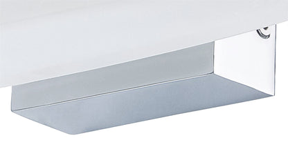Mantra Fusion Ola Wall Light 6W LED Oval 3000K IP44, 450lm, Polished Chrome/Frosted Acrylic, 3yrs Warranty