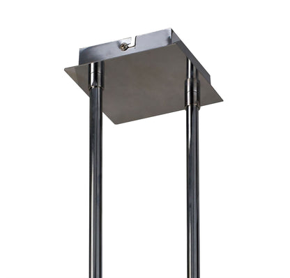 Mantra M1257 Tokio Rectangular Telescopic Semi Flush Convertible 4 Light G9 Line, Gloss White/Polished Chrome