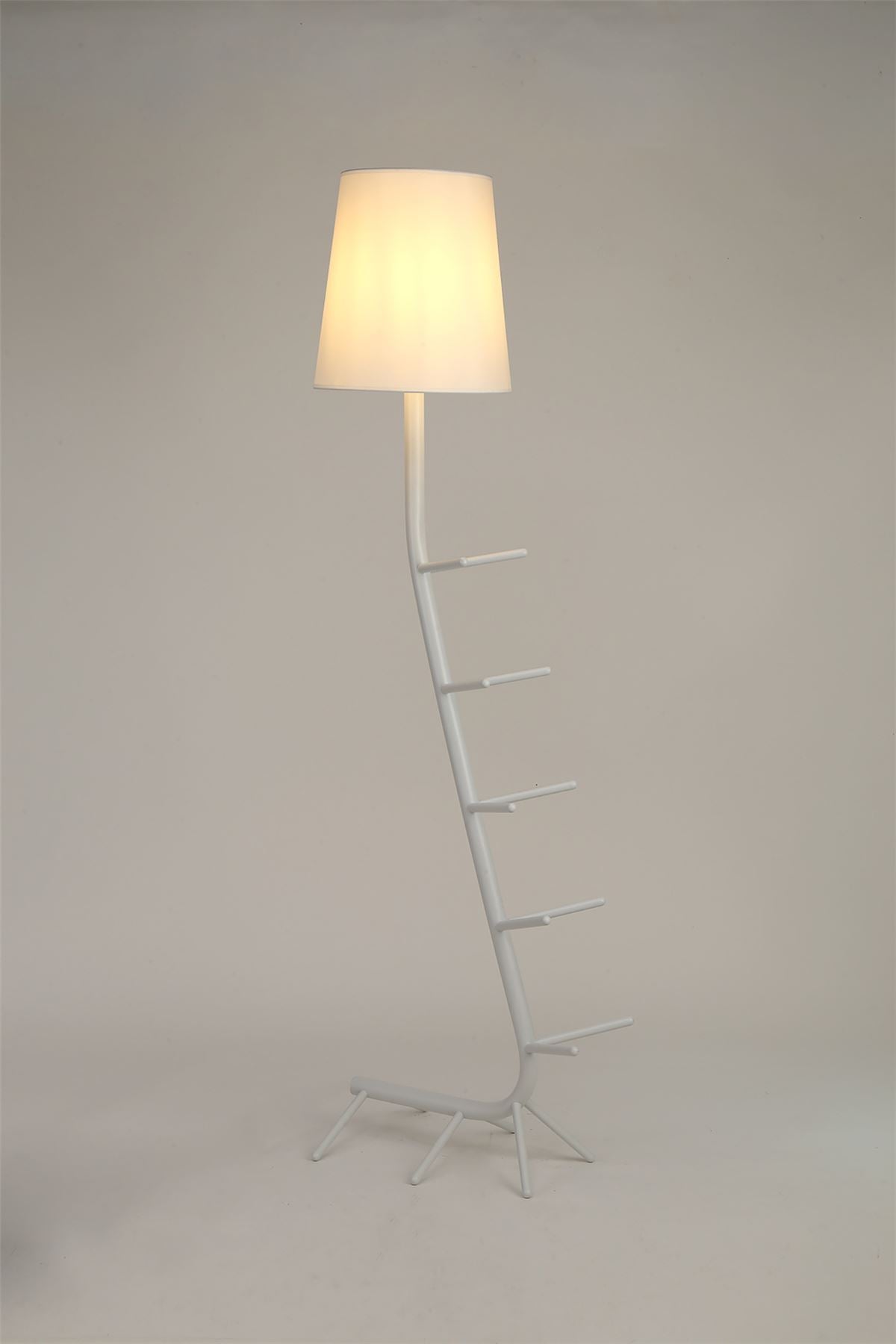 Mantra Centipede Floor Lamp with Shade, 1 x E27, White