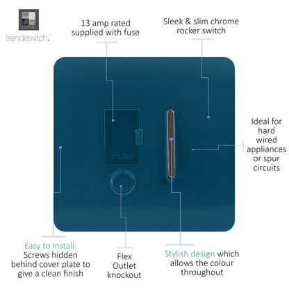 Trendi Artistic Modern Glossy Tactile Fused Spur Switch Midnight Blue