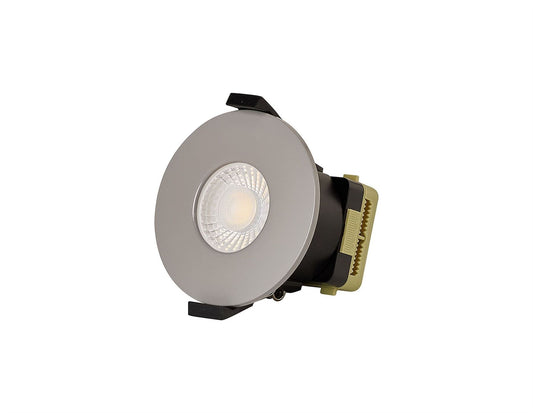 Trendi Switch Dimmable IP65 CCT LED Fire Rated Downlight in Light Grey