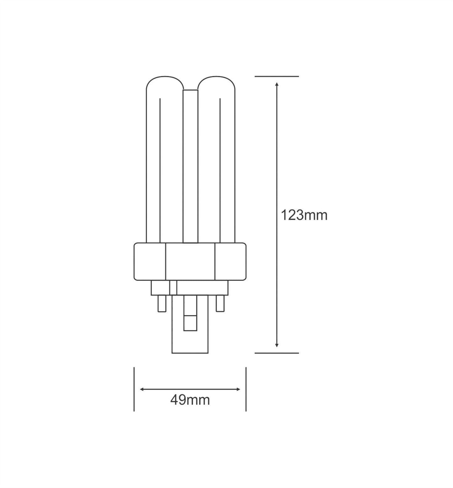 Luxram Bona-T Gx24D 2-Pin 18W Natural White 4000K Fluorescent Fluorescent