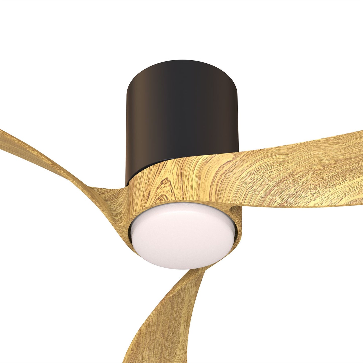 Nemo S 97cm 24W LED Dimmable Ceiling Light With Built-In 30W DC Fan, 2700-5000K Remote Control, 3200lm, Black/Wood, 5yrs Warranty