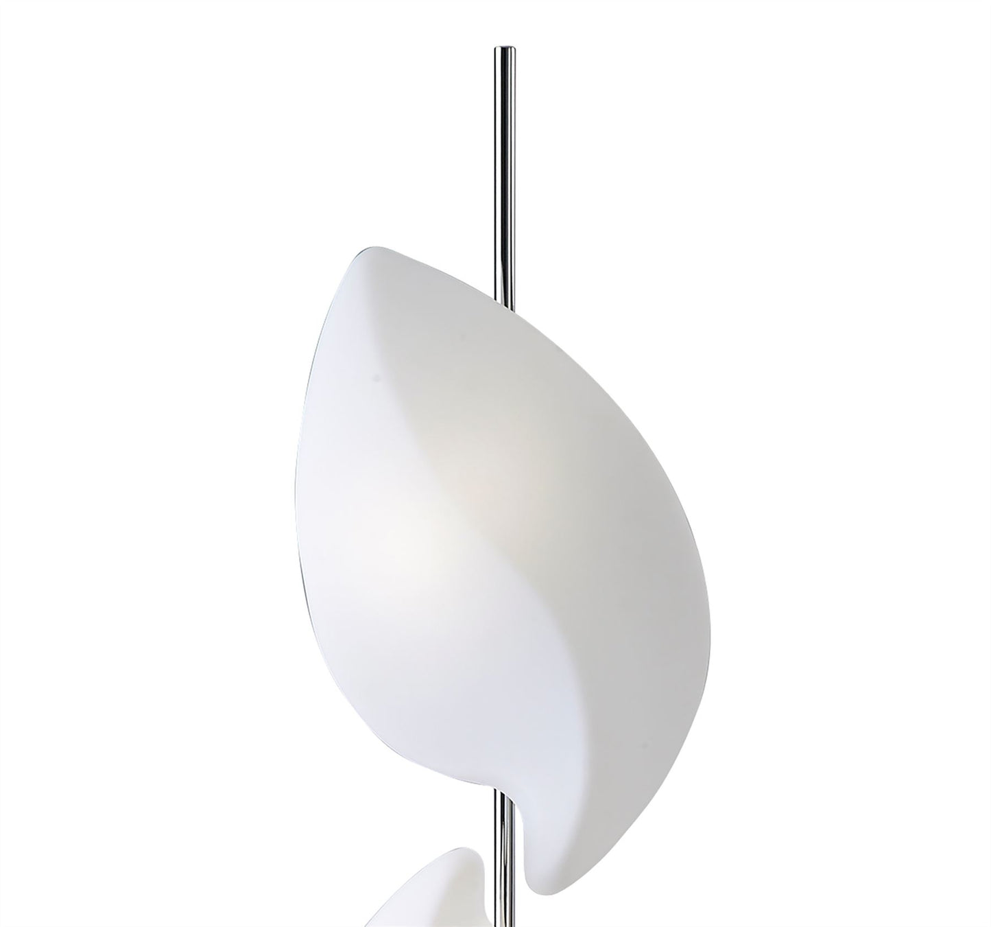 Mantra Natura Floor Lamp 4 Light E27 Indoor, Polished Chrome/Opal White