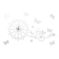 Diyas Home (DH) Infinity Butterfly Wall Art Clock White/Crystal Wall