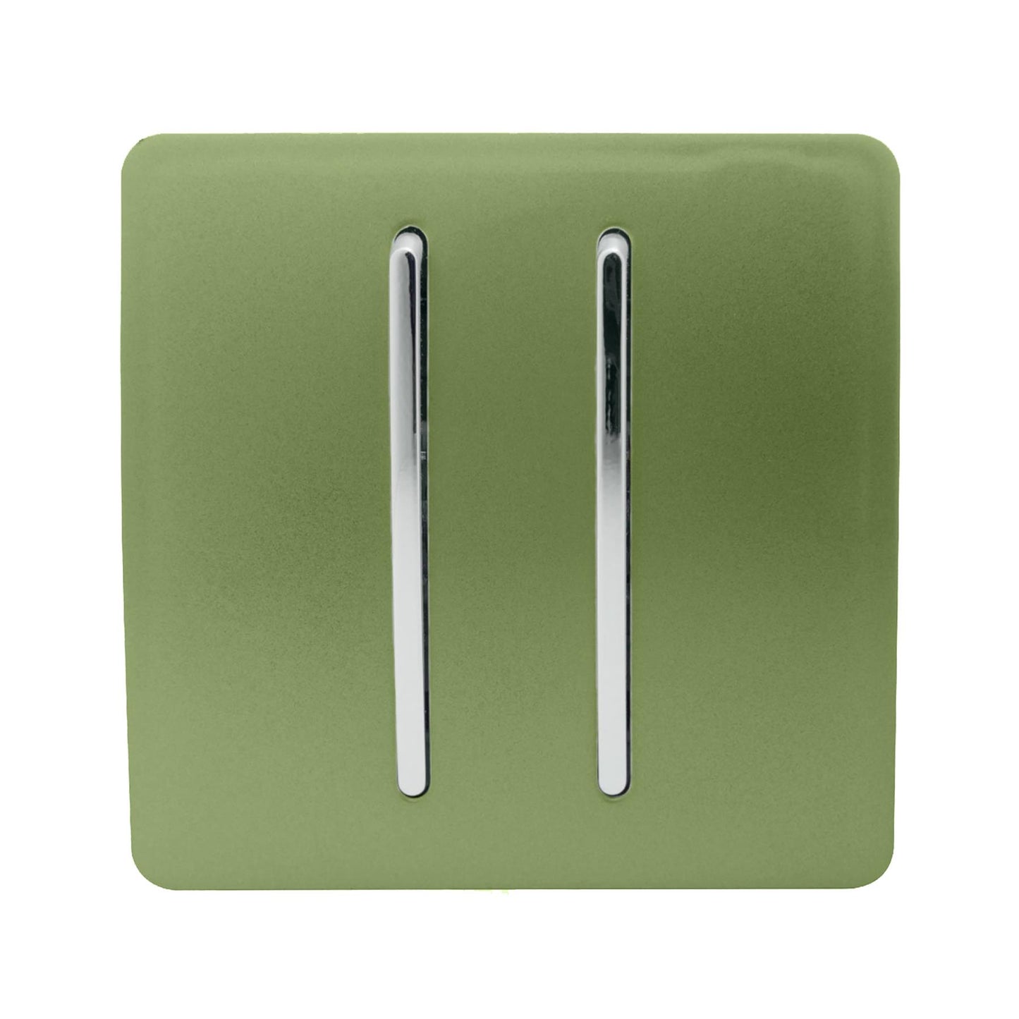 Trendi 2 Gang Artistic Modern Glossy Tactile Home Automation Switch Moss Green