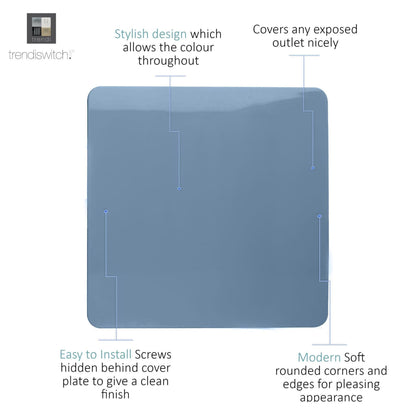 Trendi Artistic Modern Glossy Tactile Single Blanking Plate Sky