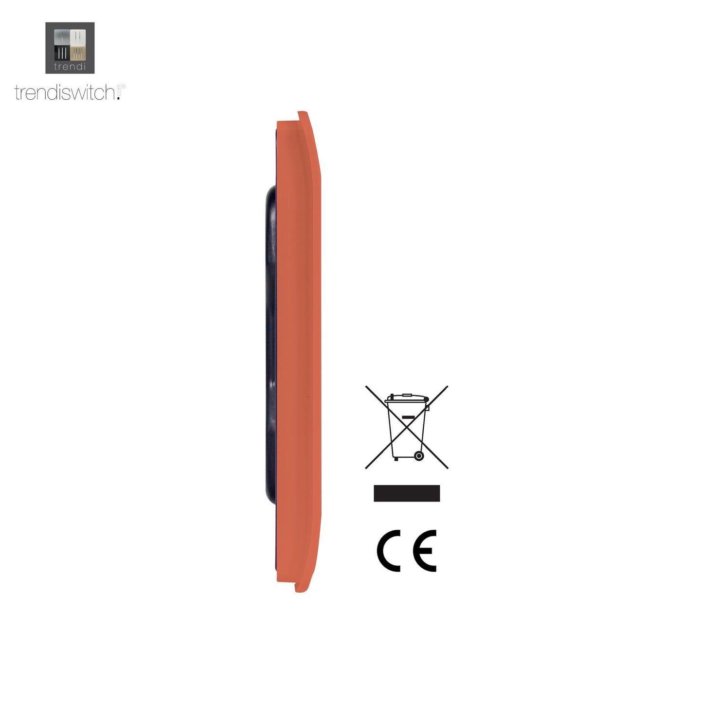 Trendi Artistic Modern Glossy Tactile Single Blanking Plate Copper
