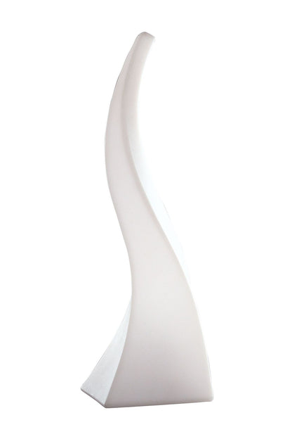 Mantra M1327 Flame Table Lamp 1 Light E27 Large Indoor, Opal White