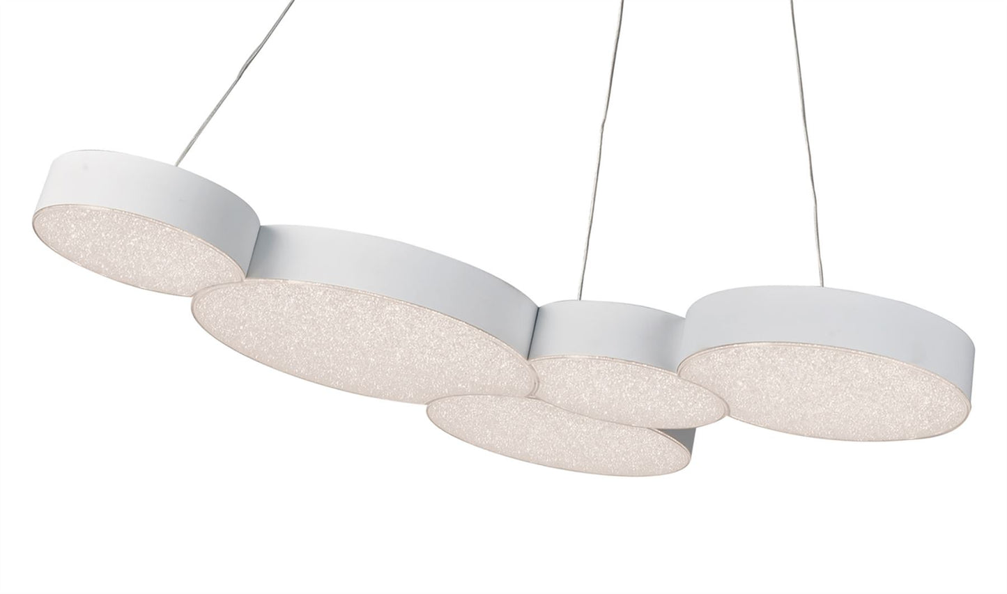 Mantra Fusion M5762 Lunas Pendant 63.5cm x 46.3cm 43W LED 3000K, 2120lm, RF Remote Control White, 3yrs Warranty
