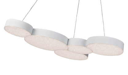 Mantra Fusion M5762 Lunas Pendant 63.5cm x 46.3cm 43W LED 3000K, 2120lm, RF Remote Control White, 3yrs Warranty