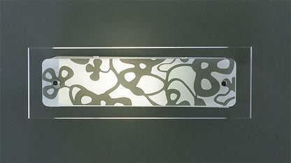 Mantra Euphoria Wall Light 1 Light L1/SGU10 Small Bar, Polished Chrome/Opal White Glass, CFL Lamps INCLUDED