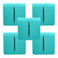 Trendi 1 Gang 2 Way 240V Screwless Artistic Modern Glossy 10 Amp Chrome Rocker Electrical Wall Light Switch in Bright Teal (5 pack)