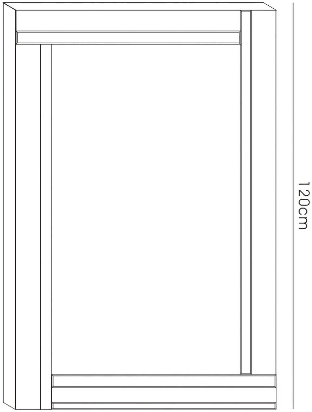 Diyas Home Nevada 120cm x 80cm Black Boarder Cut Detailed Mirror (Pallet Shipment Only, Additional Charges May Apply.) Item Weight: 16kg Mirrors