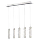 Diyas Galaxy Linear  5 Drop 15W LED 4000K Polished Chrome, Crystal Ceiling Pendant Light Fitting