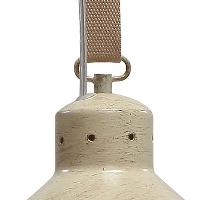 Mantra M5431 Industrial Ceiling 1 Light 40W E27 Medium, Sand Metal, Beige Belt