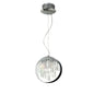 Diyas Geo  with Black Shade 7 Light G4 Polished Chrome/Crystal, NOT LED/CFL Compatible Ceiling Pendant Light Fitting