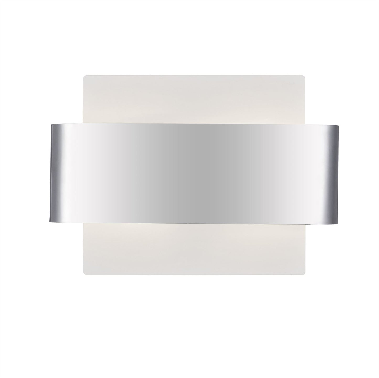 Deco Damo 2 Light G9 Flush Ceiling Light, White Base with Polished Chrome Centre Band