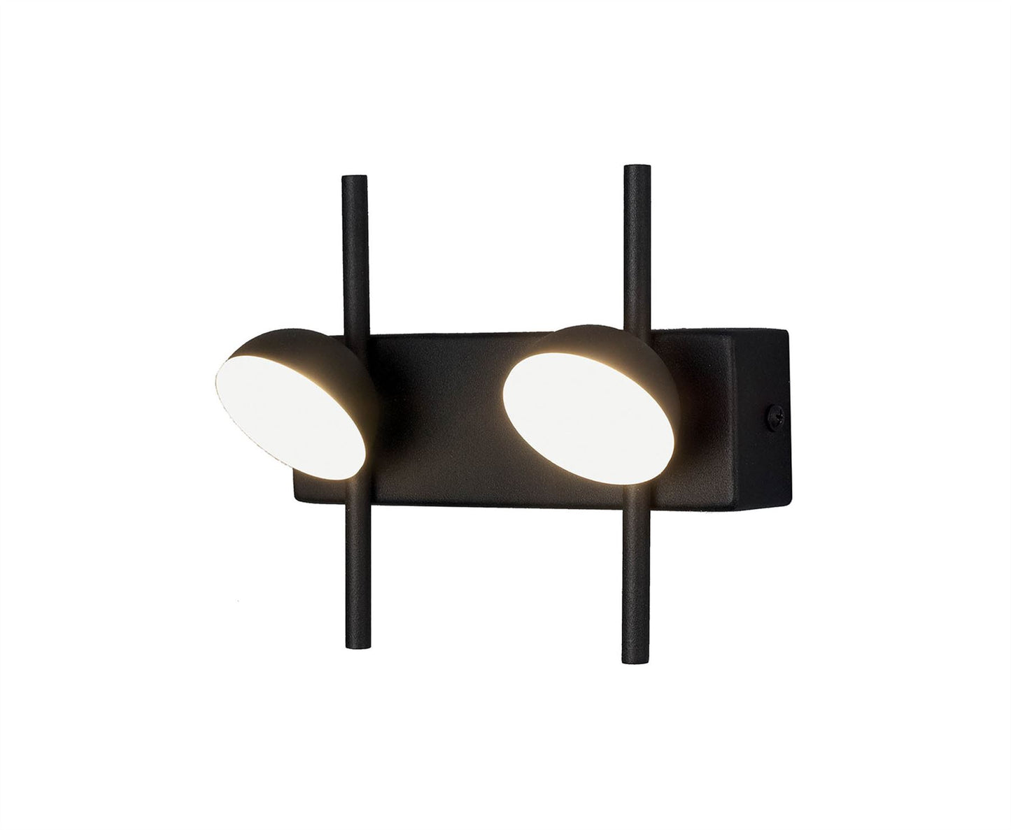 Mantra Adn 2 Light Wall Light, 6W LED, 3000K, 500lm, Black, 3yrs Warranty