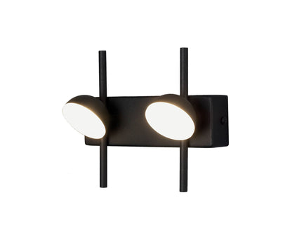 Mantra Adn 2 Light Wall Light, 6W LED, 3000K, 500lm, Black, 3yrs Warranty