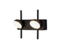 Mantra Adn 2 Light Wall Light, 6W LED, 3000K, 500lm, Black, 3yrs Warranty