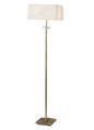 Mantra Akira Floor Lamp 3 Light E27, Antique Brass with Cream Shade