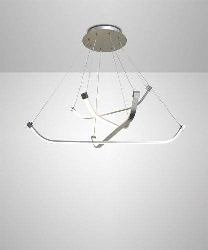 Mantra M5571 Papua Ceiling LED Light 36W, 2800lm, 3000K Polished Chrome/White Acrylic, 3yrs Warranty