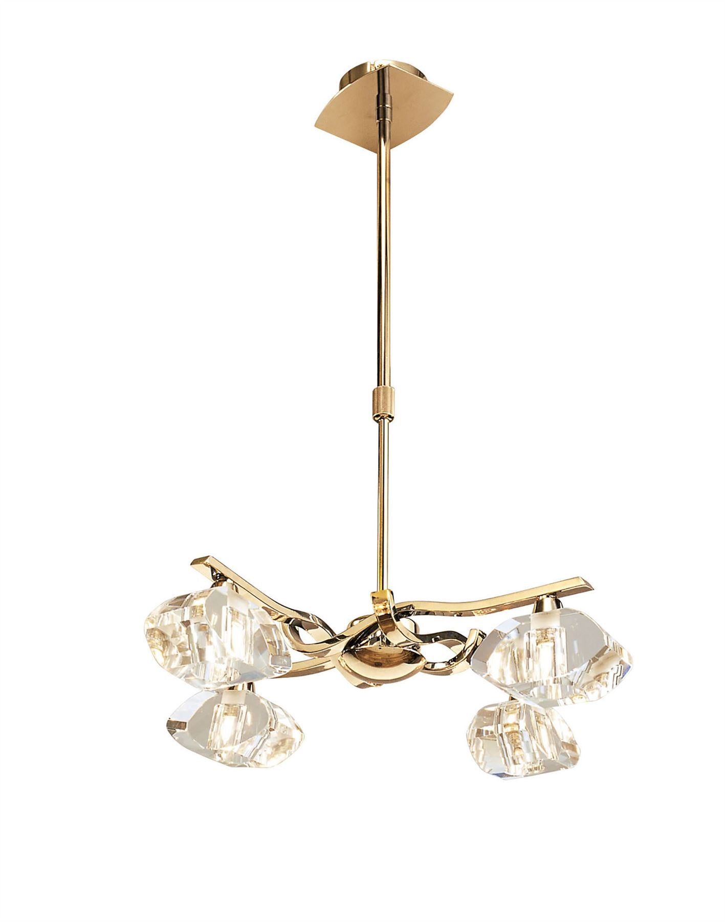 Mantra Alfa 43cm Telescopic 4 Light G9 French Gold