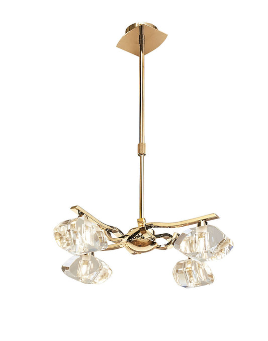 Mantra Alfa 43cm Telescopic 4 Light G9 French Gold