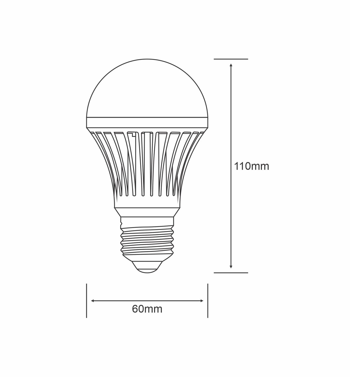 Luxram Curvodo LED GLS Dimmable E27 10W Natural White 4000K 950lm LED