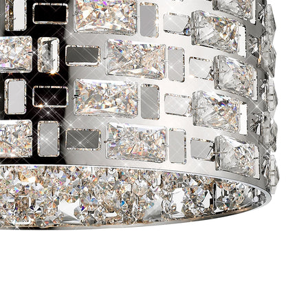 Mantra Fusion Destello 46.5cm Pendant Round 5 Light G9 Polished Chrome/Crystal