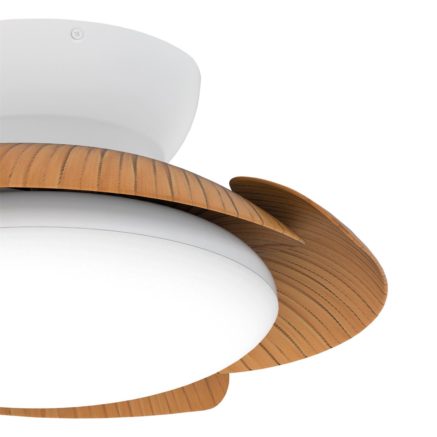 Aloha 52cm 45W LED Dimmable Ceiling Light With Built-In 30W DC Reversible Fan, Wood, 3500lm, 5yrs Warranty