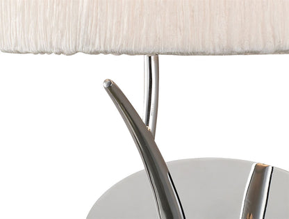 Mantra M1134/S Eve Wall Light Switched 1 Light E27, Polished Chrome with White Oval Shade - M1134/S