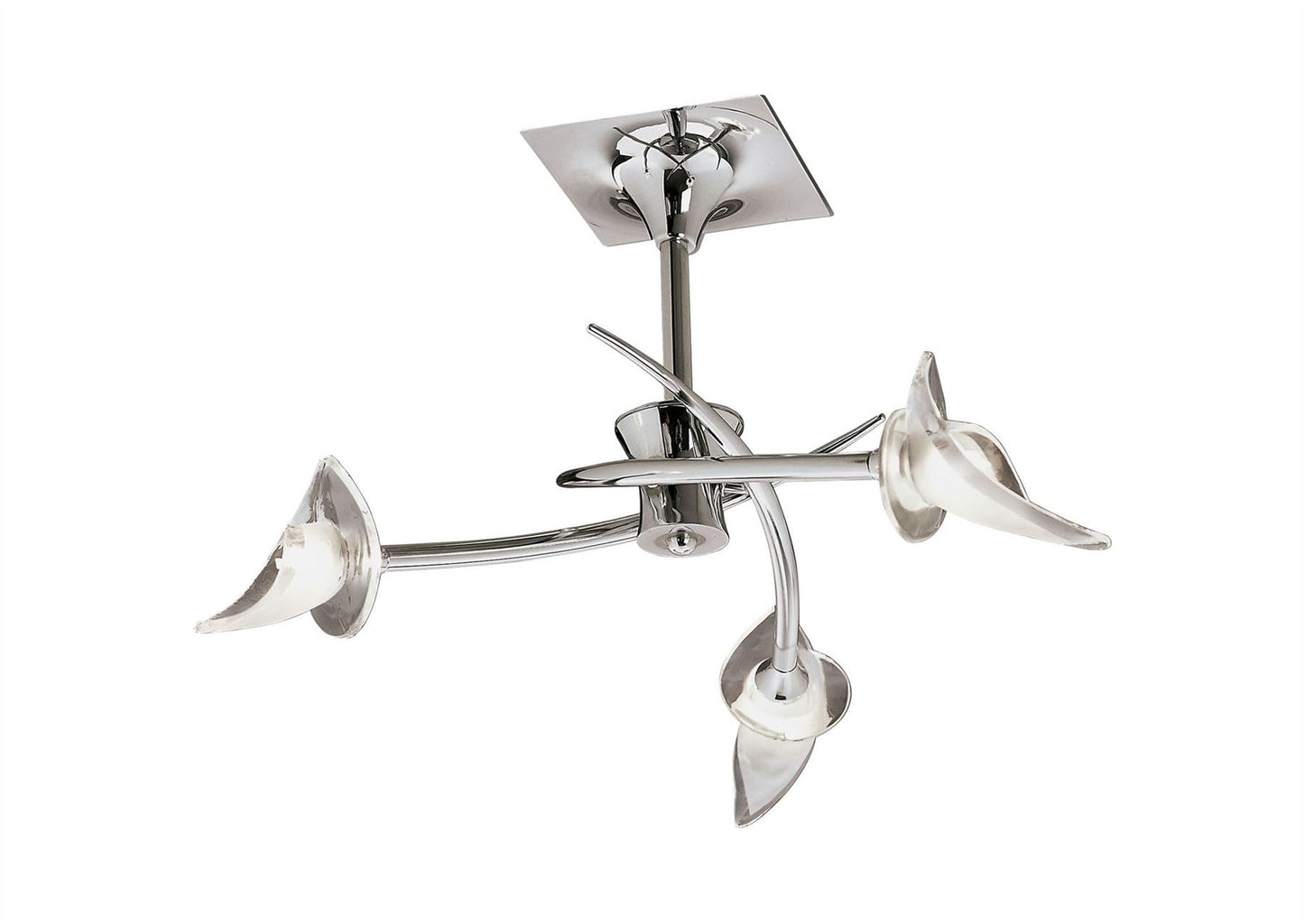 Mantra M0306 Flavia Semi Ceiling Round 3 Light G9, Polished Chrome