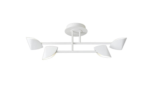 Mantra Capuccina Small 4 Light Semi Flush, 30W LED, 3000K, 2100lm, White, 3yrs Warranty