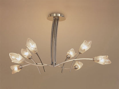 Mantra Pietra Pendant 4 Arm 8 Light G9, Antique Brass