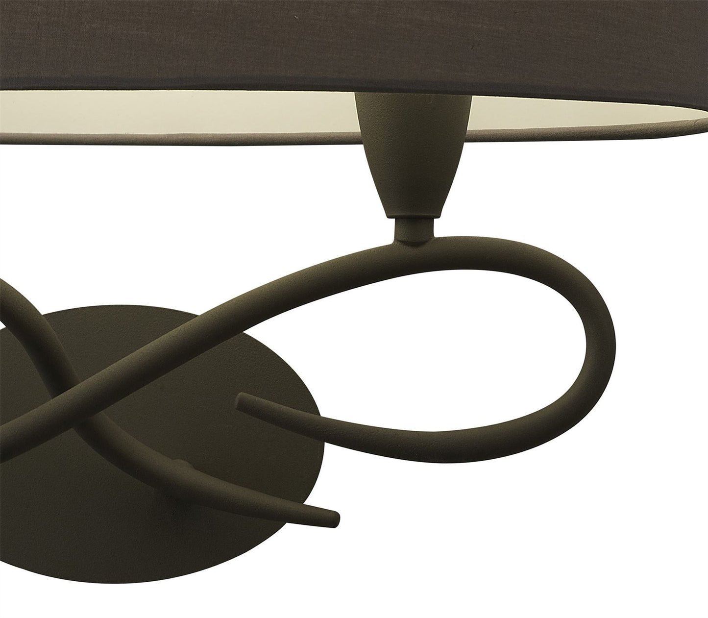 Mantra Lua Wall Light Switched 2 Light E27, Ash Grey with Ash Grey Shade