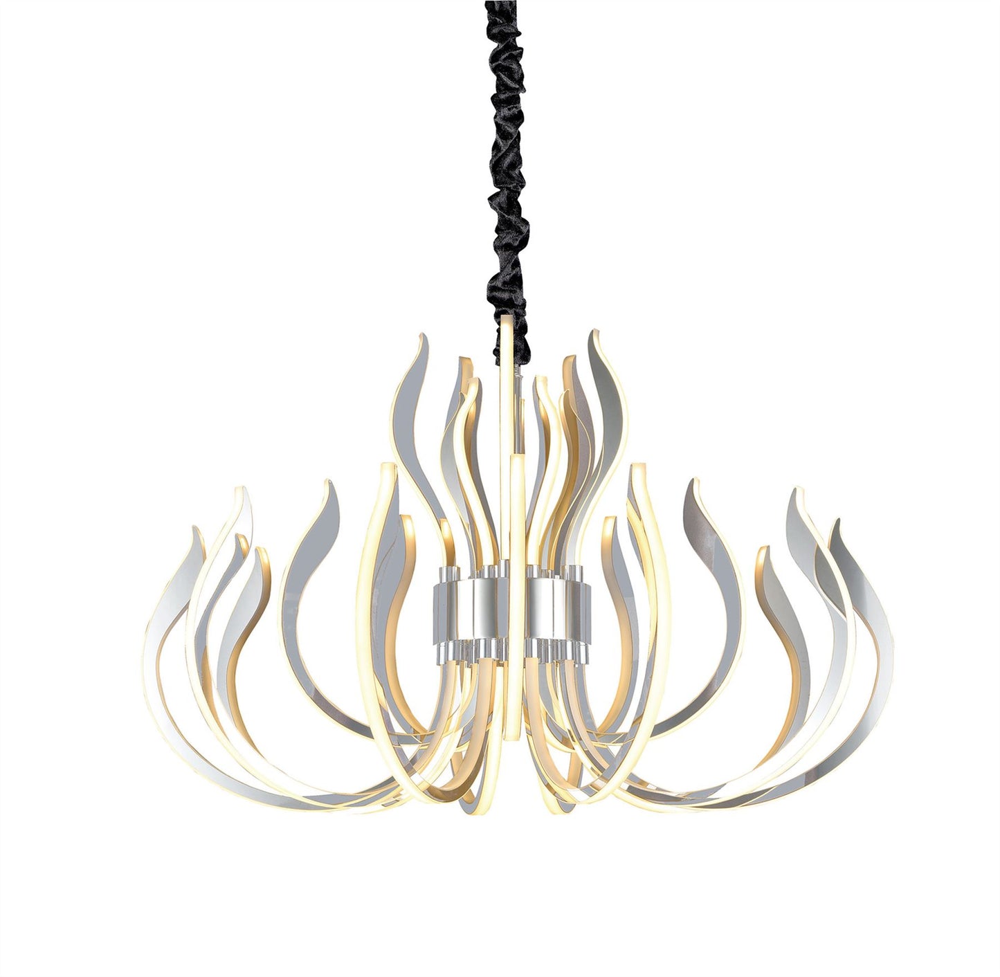 Mantra M5560 Versailles Ceiling LED Light 256W, 12339lm, 3000K Polished Chrome/White Acrylic, 3yrs Warranty